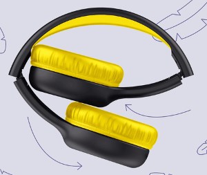 Trust sluchátka Nouna Kids Headphones, Černá skládací konstrukce